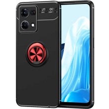 Gezgin Oppo Reno 7 4g Kılıf Gzgn Ravel Silikon Kapak-Siyah-Kırmızı