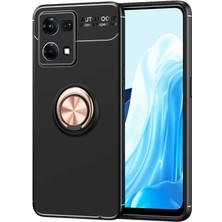Gezgin Oppo Reno 7 4g Kılıf Gzgn Ravel Silikon Kapak-Siyah-Rose Gold