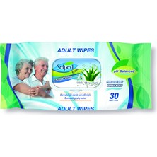 Selped Hasta Silme ve Vücut Temizleme Bezi Ferah Kokulu 30 Yaprak 2'li PAKET-30X2