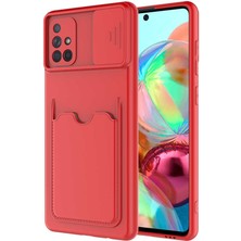 Gezgin Galaxy A71 Kılıf ​gzgn Kartix Kapak-Kırmızı