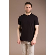 Zeki Özer Erkek Siyah Basic O Yaka T-Shirt