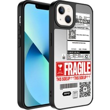 Gezgin iPhone 13 Uyumlu Aynalı Desenli Kamera Korumalı Parlak Gzgn Mirror Kapak-Fragile