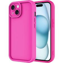 Gezgin Apple iPhone 13 Kılıf Kamera Korumalı Gzgn Ananas Kapak-Pembe Koyu