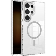 Gezgin Galaxy S24 Ultra Kılıf Magsafe Şarj Özellikli Airbagli Takılabilir Askı Aparatlı Gzgn Nana Kapak-Gri