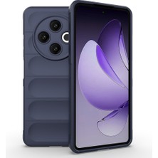 Gezgin Tecno Spark 30 4g Kılıf Esnek Tpu Oyuklu Arka Yüzey Tasarımlı Gzgn Etnik Silikon Kapak - Lacivert