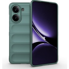 Gezgin Poco X7 Pro Kılıf Esnek Tpu Oyuklu Arka Yüzey Tasarımlı Gzgn Etnik Silikon Kapak - Koyu Yeşil