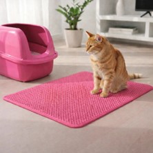 Redmina Elekli Kedi Tuvaleti Önü Paspası – Kedi Kumu Toplayıcı – Çift Katmanlı Sert Plastik 60X42CM