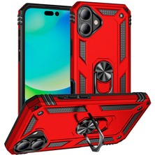 Gezgin Apple iPhone 16 Plus Kılıf Gzgn Vega Kapak-Kırmızı