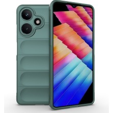 Gezgin Infinix Hot 30 Kılıf Esnek Tpu Oyuklu Arka Yüzey Tasarımlı Gzgn Etnik Silikon Kapak - Koyu Yeşil