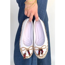 Değirmen Grup Ilwe Beyaz Cilt Babet Ayakkabı - Lisinya