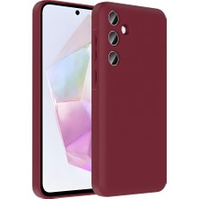 Gezgin Galaxy A36 Kılıf Kamera Korumalı Kartlık Hazneli Gzgn Vitra Kapak - Mürdüm