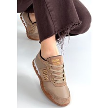 Değirmen Grup Marje Vizon Cilt Bağcıklı Spor Ayakkabı - Lisinya