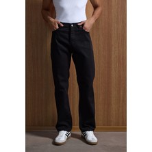 Abluka Online Erkek Baggy Fit Basic Jean Pantolon Siyah