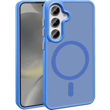 Gezgin Galaxy S24 Fe Kılıf Magsafe Şarj Özellikli Mat Arka Yüzey Gzgn Sio Kapak-Mavi