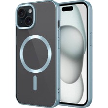 Gezgin Apple iPhone 15 Plus Kılıf Mat Tasarımlı Magsafe Wireless Şarj Özellikli Gzgn Mat Setro Kapak-Açık Yeşil