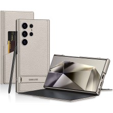 Gezgin Galaxy S24 Ultra Kılıf Kamera Korumalı Suni Deri Tasarım Gzgn Droga Standlı Kartlıklı Kapaklı Kılıf-