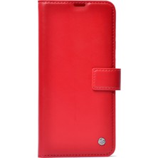 Gezgin Xiaomi Redmi Note 12 4g Kılıf Gzgn Kar Deluxe Kapaklı Kılıf-Kırmızı