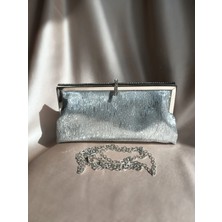 Hegef Bag Kadın Şerit Taş Detaylı Özel Tasarım Özel Gece Abiye Clutch Portföy Abiye Çanta