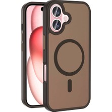Gezgin iPhone 16 Plus Kılıf Magsafe Şarj Özellikli Mat Arka Yüzey Gzgn Sio Kapak-Rose Gold