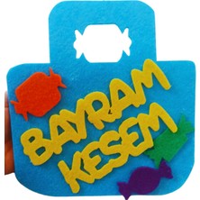 Aydede Oyunevi Bayram Kesesi Keçe Harçlık Kesesi Mavi