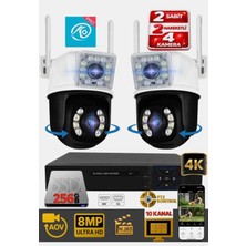 Serkan Elektronik O-Kam Pro Set 2 Kameralı (2 Sabit + 2 Hareketli) 256 GB Nvr Güvenlik Sistemi