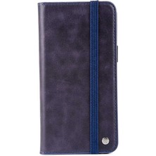 Gezgin iPhone x Uyumlu Gzgn Hakiki Deri Multi Cüzdan Kılıf-Lacivert