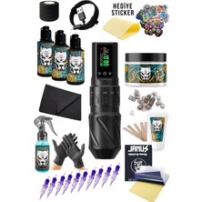 Valor T-Rex Black Kablosuz 7 Stroke Değişebilir Dövme Makinesi Seti -  Premium Dövme Seti