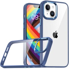 Gezgin Apple iPhone 14 Kılıf Gzgn Flora Kapak-Sierra Mavi