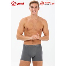 Yıldız Çamaşır 38 Erkek Premium Füme Modal Pamuklu Likralı Terletmez Rahat Klasik Boxer