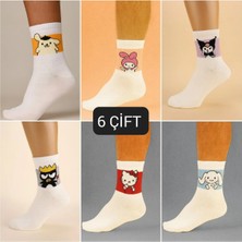 Özpek Giyim Kawaii Style Unısex Sevimli Karekter Çorap Seti- 6'lı-12'li