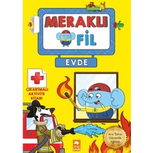Meraklı Fil-Evde-Çıkartmalı Aktivite Kitabı