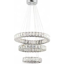 Elizim Home Lighting Kristal Taşlı Uzaktan Kumandalı Ledli Avize