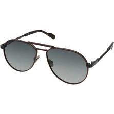 Quantum Erkek Kahverengi Çelik Çerçeve Polarize Güneş Gözlüğü 58 mm