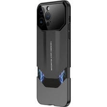 Gezgin Apple iPhone 14 Pro Max Kılıf Çift Parçalı Gzgn Ays Pro Ikili Kapak-Siyah-Gri