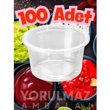 Yorulmaz Ambalaj 🥫 80 cc Kapaksız Sos Kabı 100’LÜ – Şeffaf Plastik Tek Kullanımlık Sosluk Paket Servis Uyumlu