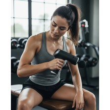 Değirmen Grup 4 Başlıklı Darbeli Şarjlı Masaj Aleti Tabancası Kablosuz