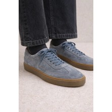 VARNAS Bruno Erkek Hakiki Deri Süet Sneaker - Gri Günlük Casual Ayakkabı