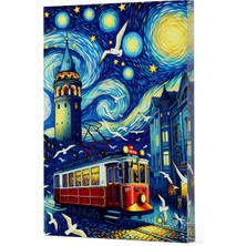 Van Gogh 1 - Galata Çizgili Yan Boyamalı Defter
