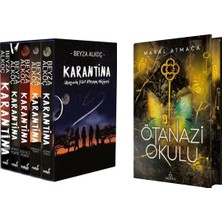İndigo Kitap Karantina Serisi Seti-5 Kitap Takım- Ciltli Kutulu ve Ötanazi Okulu 3 Yan Boyamalı Ciltli