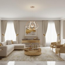 Elizim Home Lighting Dron Tek Toplu Ledli Gold Sarkıt Avize