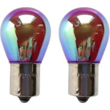 Zembil 2 Adet 12V P21W 93 Tek Duy Düz Tırnak Amber Diadem Chrome Ampul BA15S