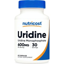 Nutricost (Özelsporcugıdaların'dan !!) Uridine Monophosphate  600MG  60 Capsul -Vegan.abd Menşei.