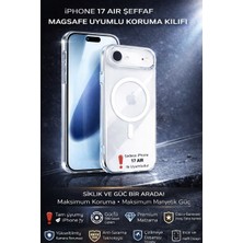 Almanara Project Ultramag 1300G Manyetik, Anti-Sararma, Darbe Korumalı Şeffaf Magsafe Uyumlu iPhone 17 Air Kılıfı