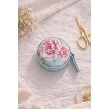 İğne İzi Romantik Garden Tasarım Mezura | Çiçek Baskılı Otomatik Ölçü Bandı | Terzi & Hobi Aksesuarı