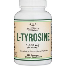 Double Wood (Özelsporcugıdaların'dan !!) L-Tyrosine 1000MG Per Serving, 120 Veggie Capsul.abd Menşei 37.