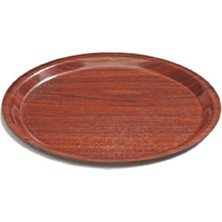 Osmanlı Yuvarlak Kaymaz Kahveci Tepsisi Büyük Boy Çay&kahve Taşıma Tepsisi