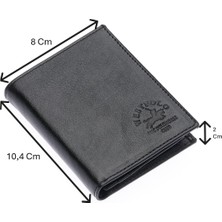 Westpolo Hakiki Deri Fermuarlı Bozuk Para ve Bol Kartlık Bölmeli Erkek Cüzdanı - Siyah