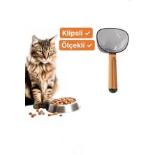 Özgürce Pratik Klipsli Evcil Hayvan Mama ve Baharat Ölçekli Kepçe, 180 ml