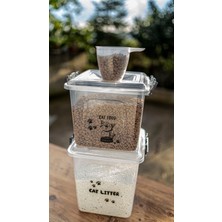 Özgürce Kedi Kuru Mama ve Kum Saklama Kutusu Seti, Pratik ve Şık Tasarım