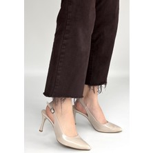 Arenes Uster Bej Rugan Topuklu Ayakkabı - Lisinya